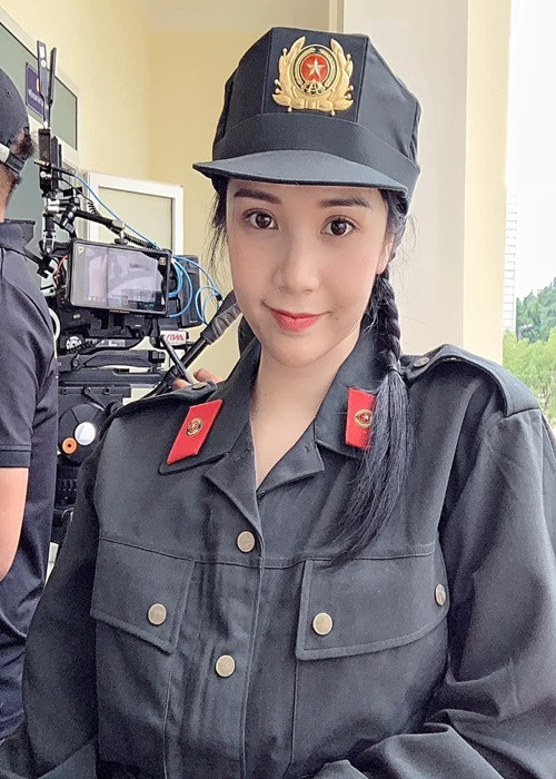 Phim "Bão ngầm" đang lên sóng VTV có sự góp mặt của diễn viên Thanh Bi. Vai diễn của cô là thiếu úy Hải Yến. Ảnh: Tiền Phong