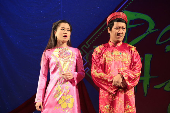 Nhờ diễn chung với Trường Giang, Lâm Vỹ Dạ được nhiều khán giả biết đến hơn. Ảnh: Hội nghệ sĩ sân khấu