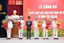 Công an tỉnh Thanh Hoá công bố quyết định công tác cán bộ