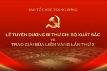 Tuyên dương 96 bí thư chi bộ xuất sắc và trao giải Búa liềm Vàng