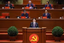 Đồng chí Lương Cường, Ủy viên Bộ Chính trị, Chủ tịch nước trình bày Diễn văn khai mạc Đại hội.