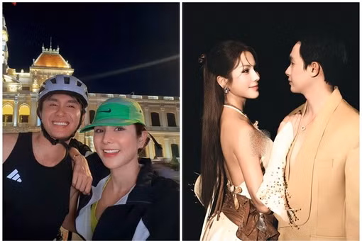 [GALLERY] Diệp Lâm Anh - Phạm Kiên ngày càng gắn bó, thường xuyên diện đồ đôi