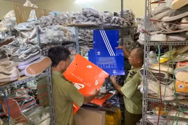 Tạm giữ hơn 5.000 sản phẩm giả nhãn hiệu Adidas, Nike ở Hà Nội