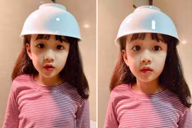 Bé gái 4 tuổi 'đốn tim' dân mạng với kiểu tóc bát úp