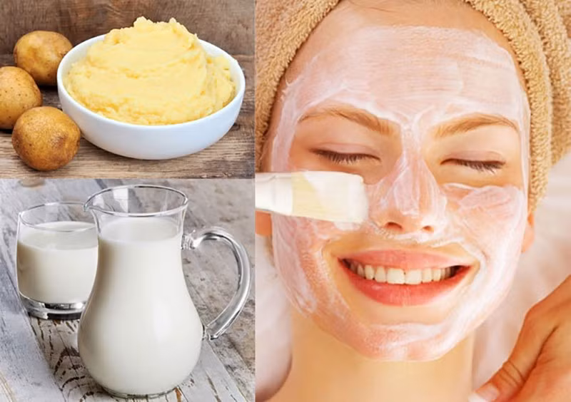 Sử dụng mặt nạ khoai tây giúp da sáng trắng và mịn màng hơn. Ảnh SKĐS