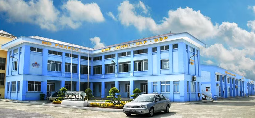 Vi phạm trong lưu hành thuốc, Công ty Dược phẩm Minh Dân vị xử phạt 90 triệu đồng. Ảnh: Website Công ty/Nguồn phapluatplus.baophapluat.vn