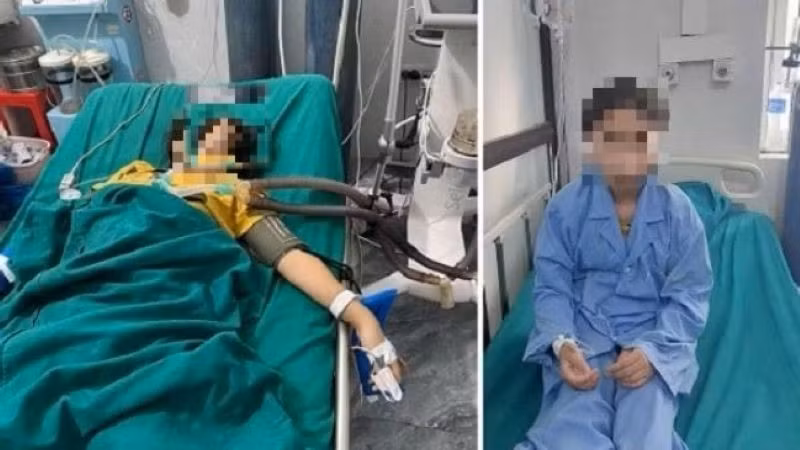 Bệnh nhi sau khi được cấp cứu đã vượt qua nguy kịch. (Ảnh: Bệnh viện đa khoa khu vực Bắc Mê)