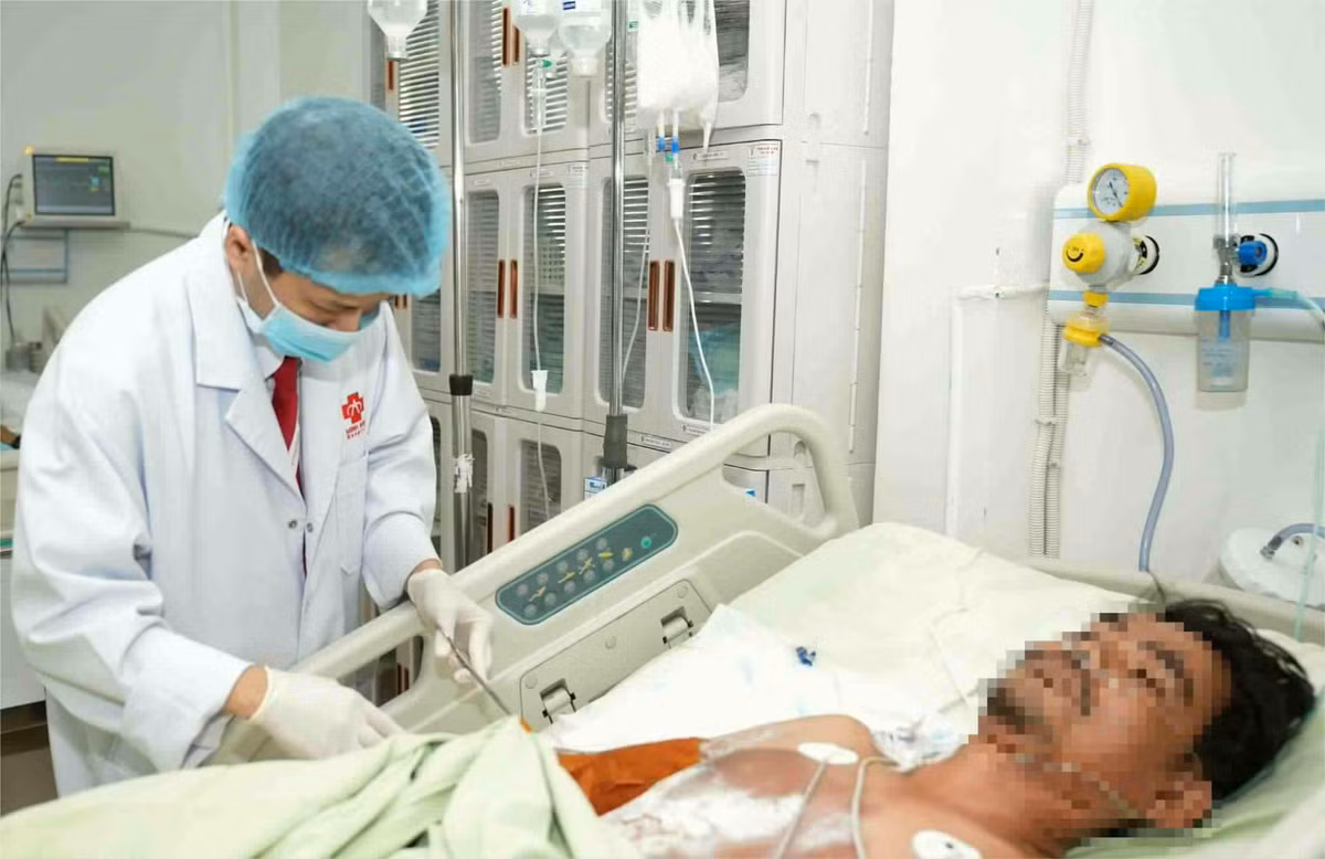 Nạn nhân đã qua cơn nguy kịch và đang có dấu hiệu phục hồi tốt. Ảnh BV