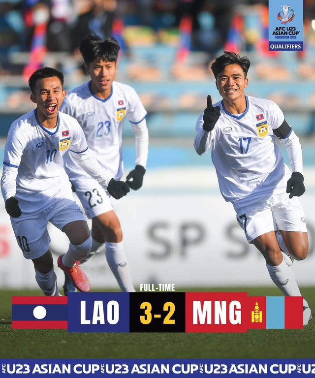 Được U23 Lào “tặng” vé, U23 Thái Lan ăn mừng như vô địch châu Á Duoc U23 Lao “tang” ve, U23 Thai Lan an mung nhu vo dich chau A