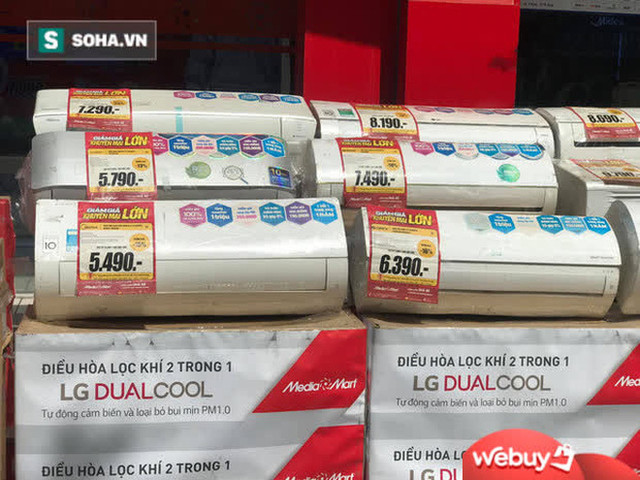 Điều hòa 2 chiều công suất lớn sụt giá chục triệu câu khách Dieu hoa 2 chieu cong suat lon sut gia chuc trieu cau khach