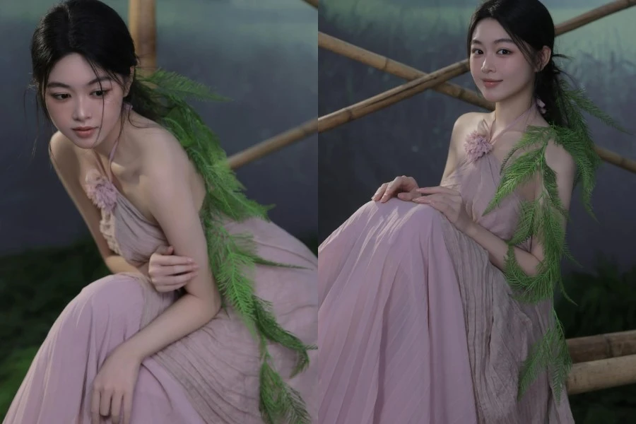 Lọ Lem nhà MC Quyền Linh hóa nàng thơ trong trẻo với tà yếm cách điệu