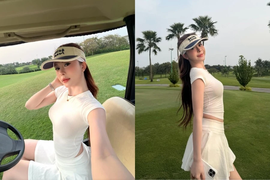 Tiktoker Hà Môi gia nhập bộ môn của 'giới nhà giàu' golf