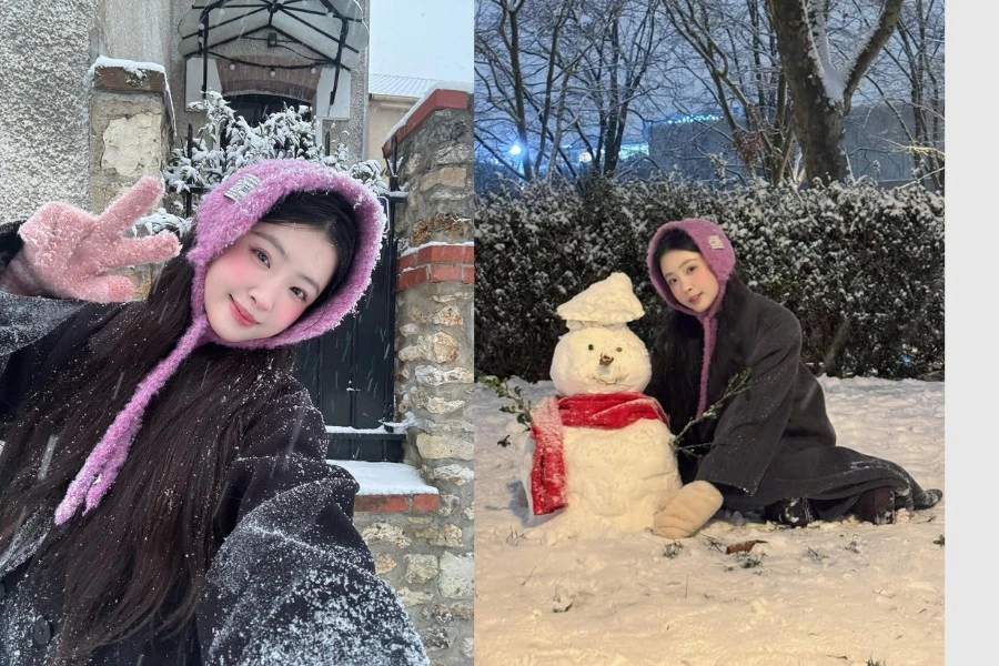 'Nàng thơ du học sinh' đón tuyết với loạt khoảnh khắc tuyệt đối điện ảnh