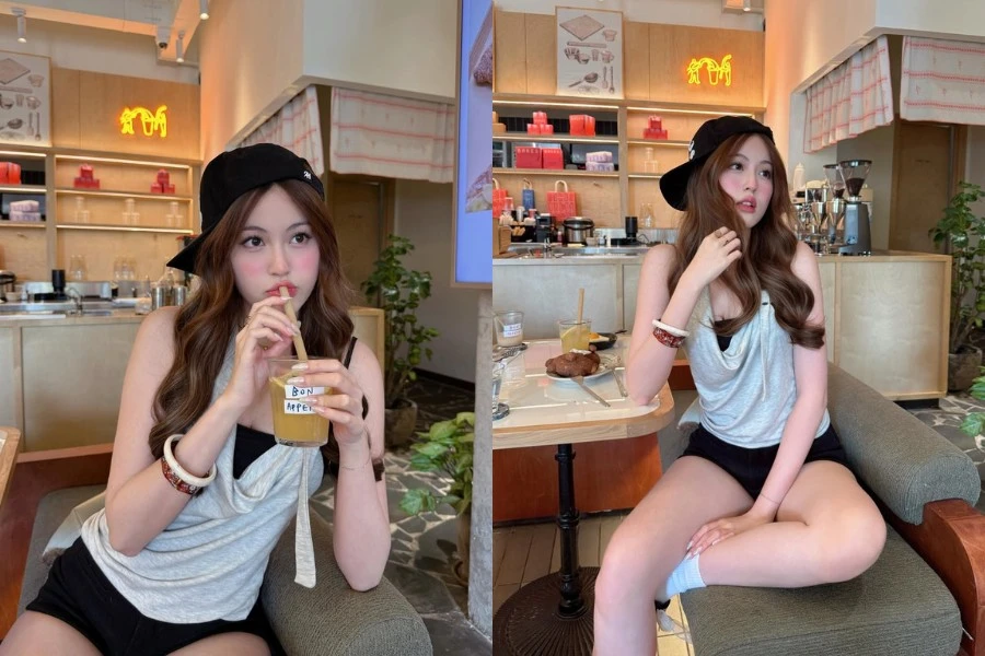 Tạm rời bỏ 'style bánh bèo', hot girl Tăng Mỹ Hàn giao diện girl phố hút mắt