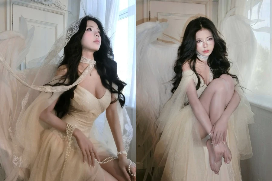 Mai Dora cuốn hút trong giao diện thiên thần đầy ma mị, gợi cảm