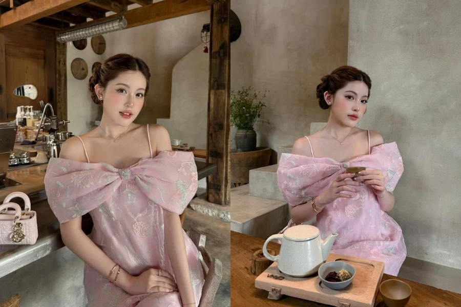 Hot girl Tăng Mỹ Hàn háo hức chờ Tết với bộ ảnh thưởng trà đoan trang