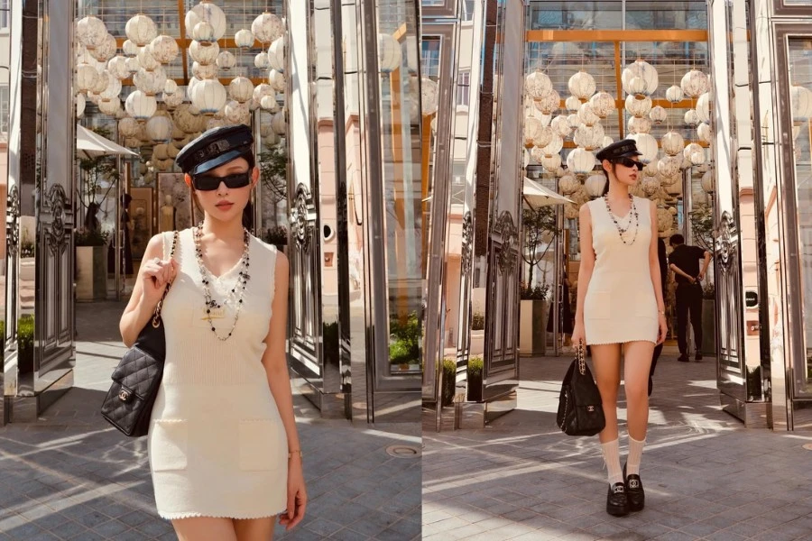 Chị đẹp Huyền Baby hút mắt khi diện nguyên cây đồ hiệu sang chảnh