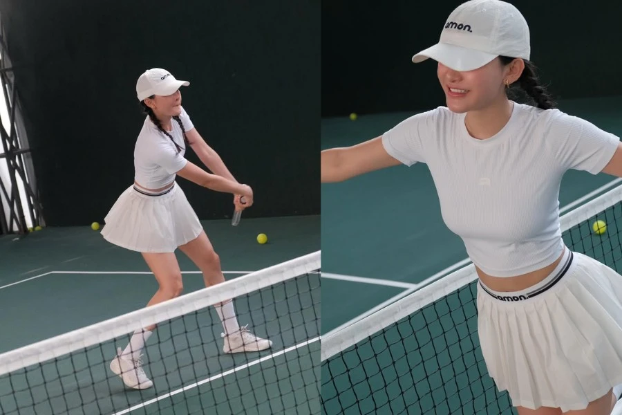 Hiền Hồ khoe dáng cực 'cháy' trên sân pickleball