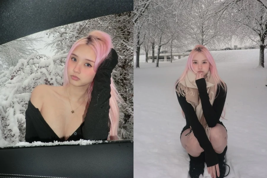 Hot streamer gốc Việt gia nhập đường đua khoe dáng giữa trời tuyết