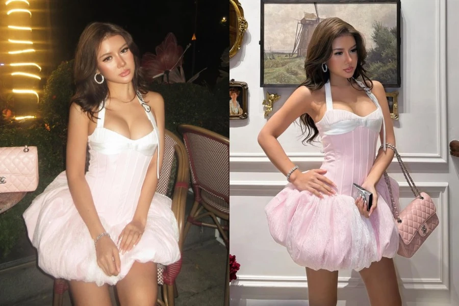 Tiktoker Xuân Ca đốt mắt với thiết kế khoét sâu khoe vòng một gợi cảm