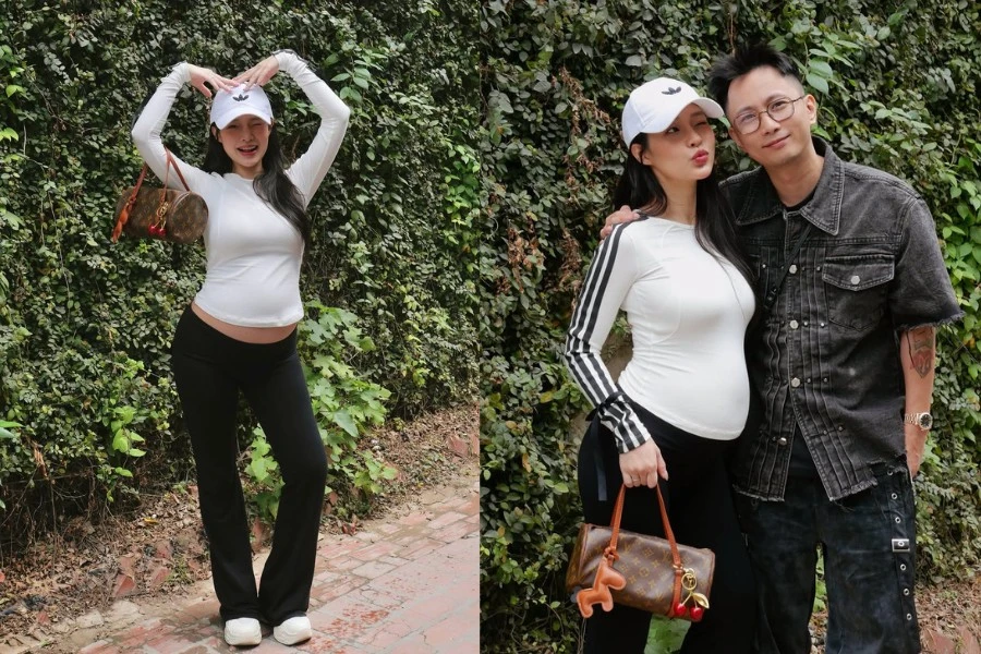 Vợ hot girl của Rhymastic xả kho ảnh Tết sau ‘2 tuần ăn no ngủ kỹ’