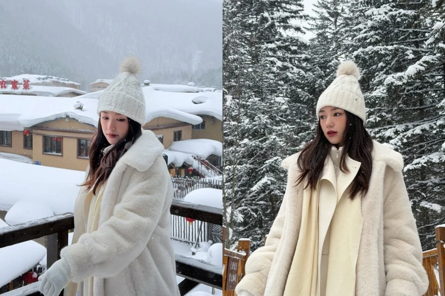 Salim xả kho loạt ảnh check-in ngôi làng tuyết đẹp như cổ tích