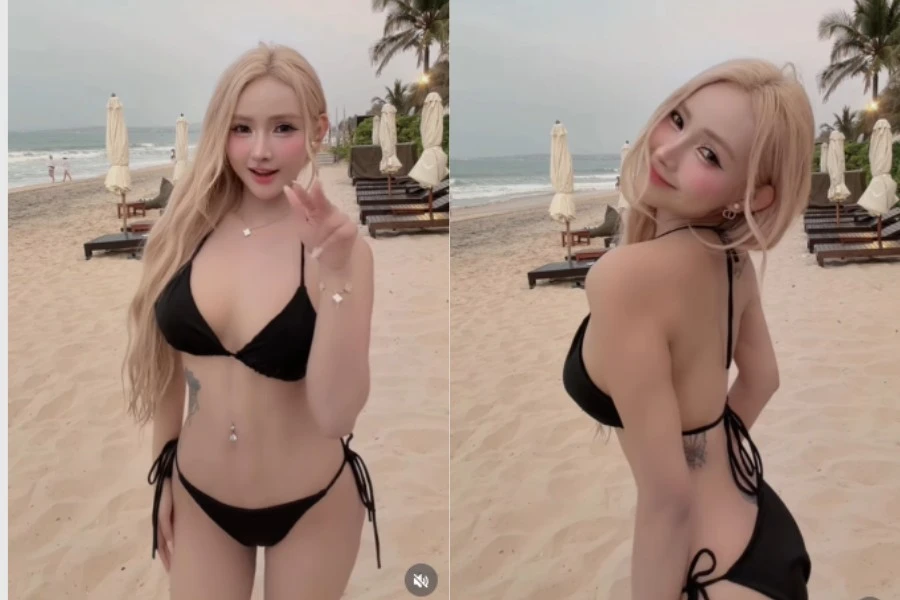 Jenny Yến 'hớp hồn' fan với thiết kế bikini bé xíu