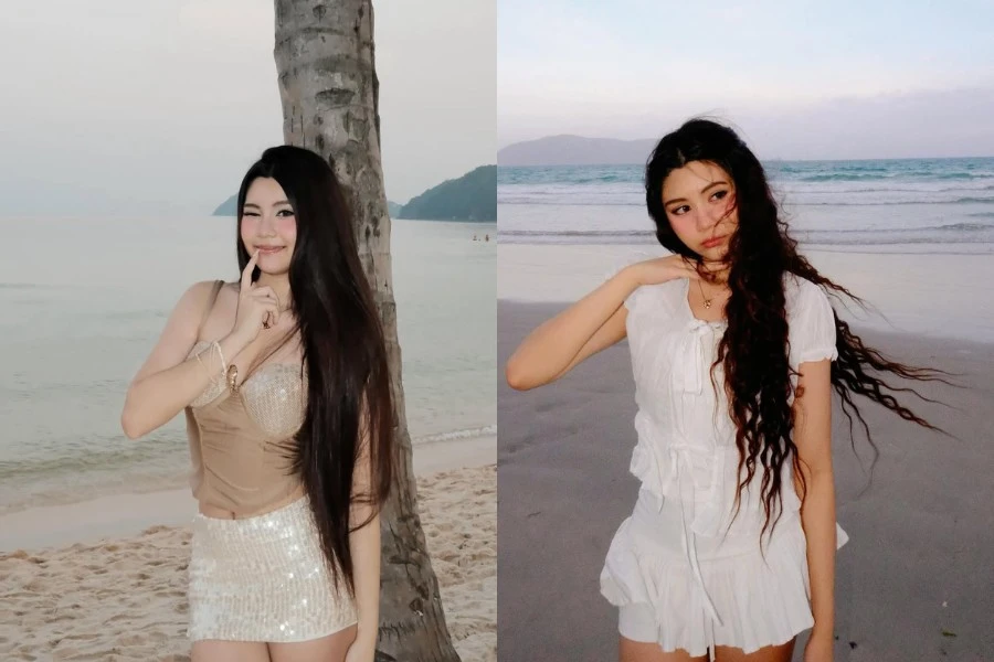 Con gái út MC Quyền Linh 'đốn tim' với loạt ảnh thả dáng trên biển