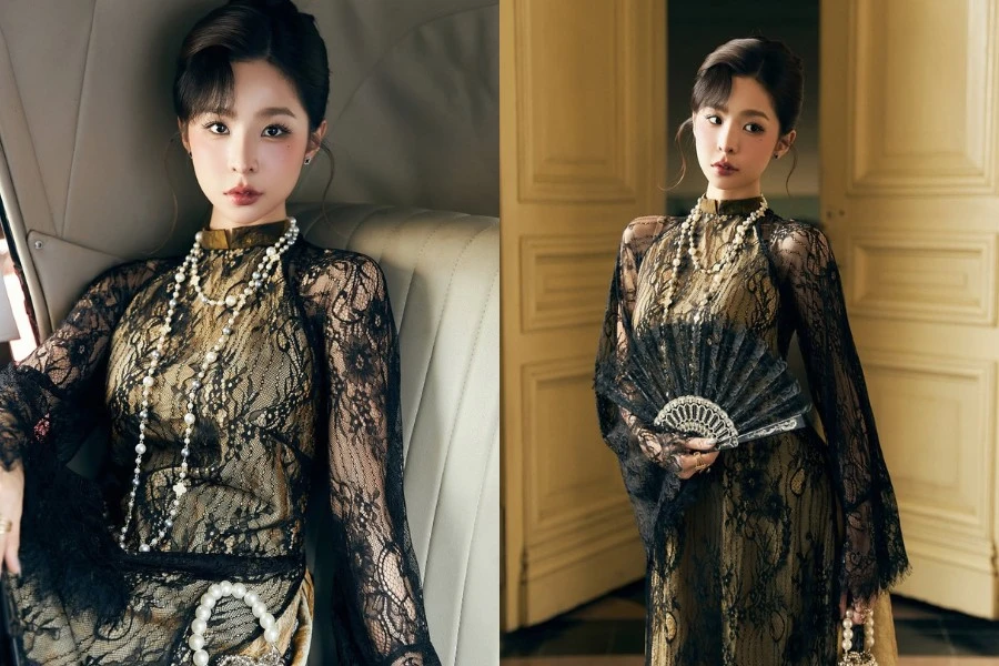 Hot girl Tammy Phạm giao diện 'mợ hai' sang chảnh, cuốn hút trong tà áo dài 