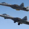 Các tiêm kích Su-57 thuộc Lực lượng Hàng không Vũ trụ Nga.