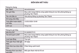 Tân Thành: Chỉ duy nhất một đơn vị tham gia gói thầu công nghệ 1,7 tỷ đồng 