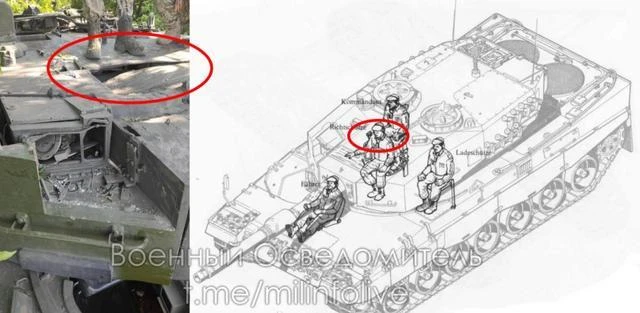 Leopard 2A4 dính đạn chống tăng, lộ phần giáp chỉ dày 20 mm