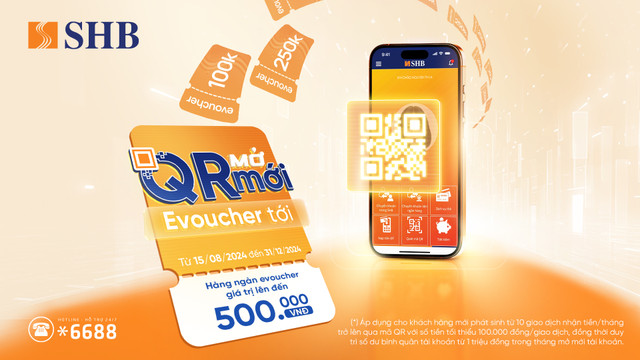 Nhận E-voucher tới 500.000 VNĐ khi nhận tiền qua QRCode SHB - Hình 2 Nhan E-voucher toi 500.000 VND khi nhan tien qua QRCode SHB-Hinh-2
