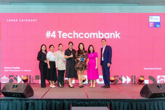 Techcombank tiếp tục lọt tọp bảng xếp hạng nơi làm việc tốt nhất Việt Nam 2024 hạng mục doanh nghiệp lớn - Hình 2 Techcombank tiep tuc lot top bang xep hang noi lam viec tot nhat Viet Nam 2024 hang muc doanh nghiep lon-Hinh-2