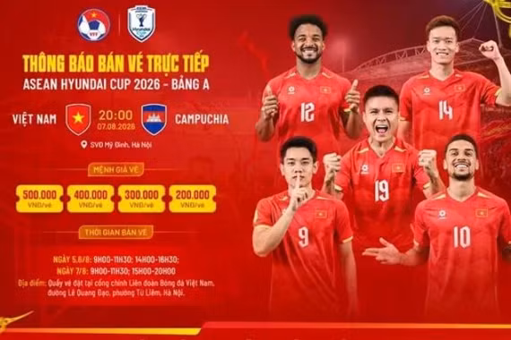 Quy định mua vé và đến sân cổ vũ trận Việt Nam gặp Campuchia