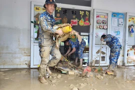 Hải quân điều động 2.335 lượt cán bộ chiến sĩ khắc phục hậu quả mưa lũ