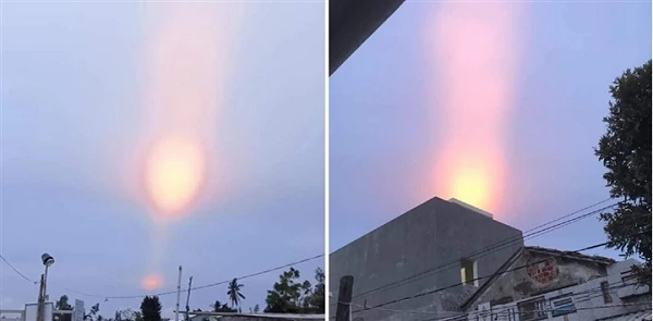 Vệt sáng lạ bất ngờ xuất hiện trên bầu trời Quảng Ngãi: Điềm báo bão?