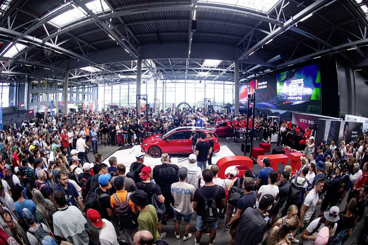 The Golf on display for fans at the Nürburgring race, where the Golf GTI Clubsport 24h won the AT3 class. 4-8571.jpg
