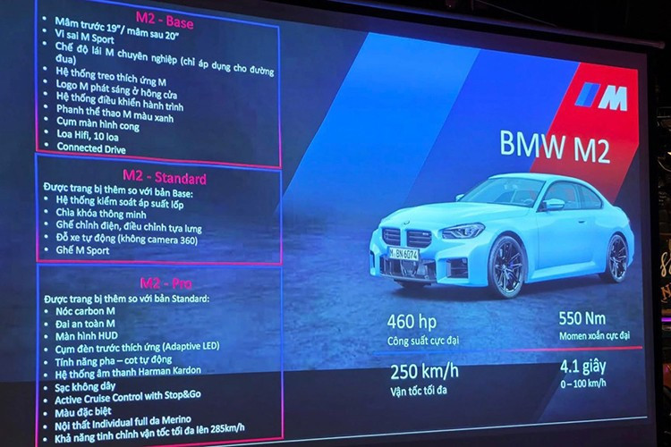 Theo hình ảnh từ người dùng chia sẻ thì BMW M2 khi về Việt Nam sẽ có 3 phiên bản, khác biệt chủ yếu ở các tùy chọn trang bị. 2-3182.jpg