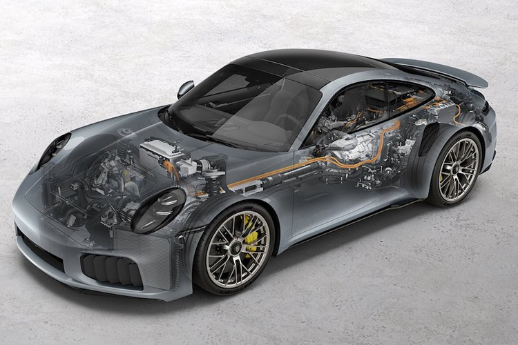 Den 8-växlade PDK-växellådan integrerar en elmotor som överför kraft till fyrhjulsdriften, vilket hjälper Turbo S Coupé att accelerera från 0-100 km/h på 2,5 sekunder – snabbare än McLaren W1 hyperbil som behöver 2,7 sekunder), en minskning med 2/10 sekund jämfört med tidigare. Bilen accelererar från 0-200 km/h på bara 8,4 sekunder, en halv sekund snabbare. Maxhastigheten når 322 km/h. 13-6735.jpg