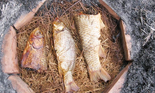 Đặc sản cá nướng úp chậu Nam Định