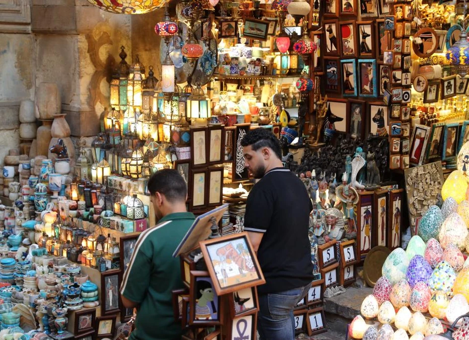 Cảnh nhộn nhịp tại khu chợ cổ nổi tiếng Ai Cập