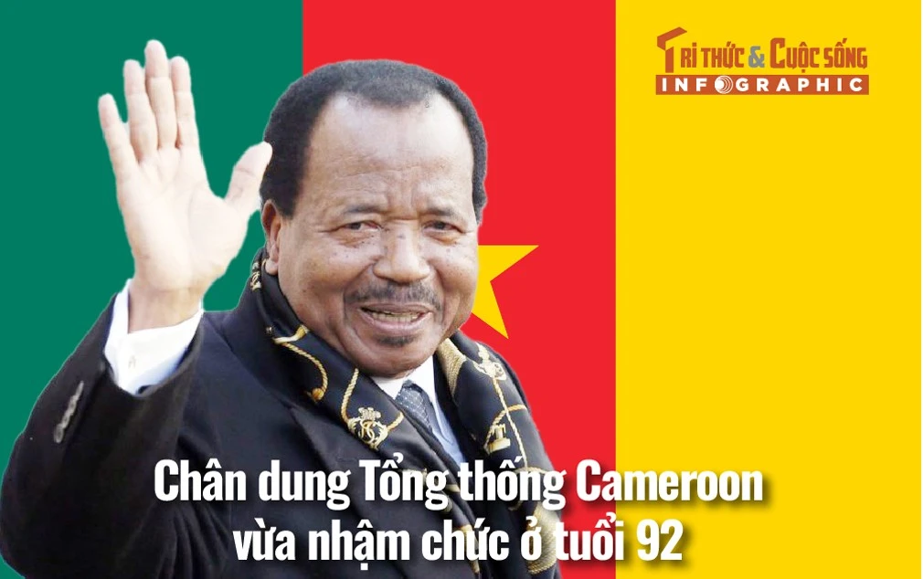 [INFOGRAPHIC] Chân dung Tổng thống Cameroon vừa nhậm chức ở tuổi 92
