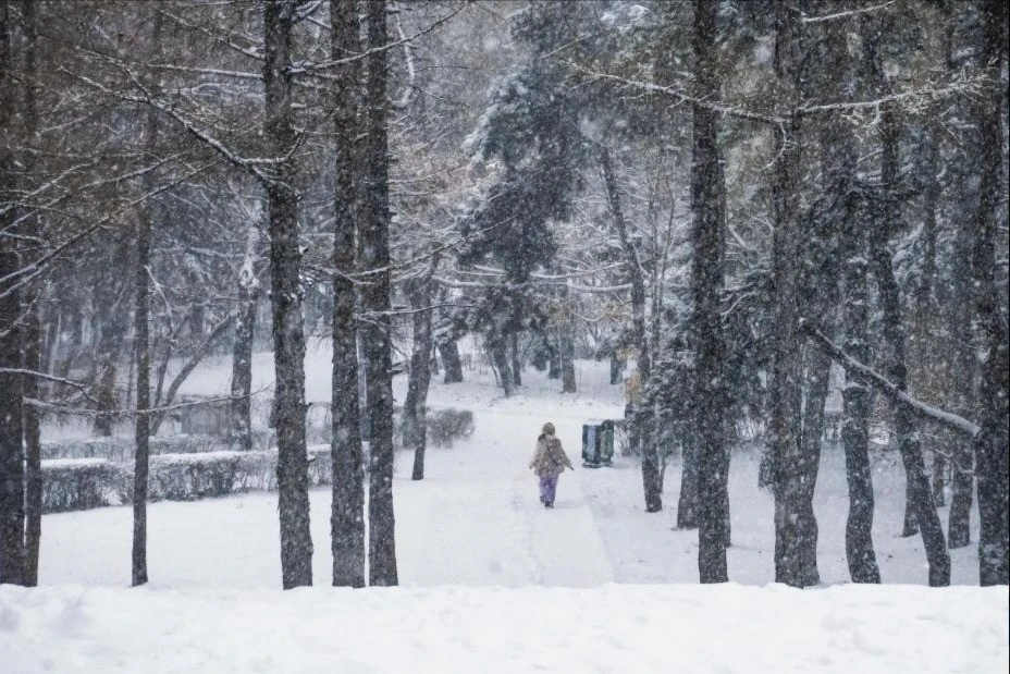 Hình ảnh tuyết rơi trắng xóa ở Trung Quốc