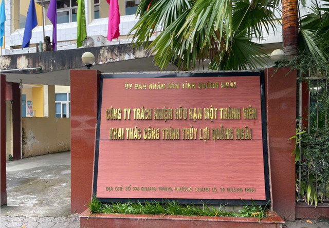 Trụ sở Công ty TNHH MTV khai thác CTTL Quảng Ngãi. Ảnh website công ty. cong-cttl-qngai.jpg