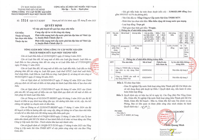 Trích một phần Quyết định số 1514/ QĐ-TCT-KHĐT. Nguồn MSC. qdinh1514-1.png