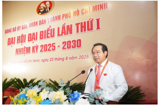 Ông Nguyễn Văn Được - Bí thư Đảng ủy, Chủ tịch UBND TP HCM phát biểu khai mạc phiên trù bị dangbotphcm-3.png