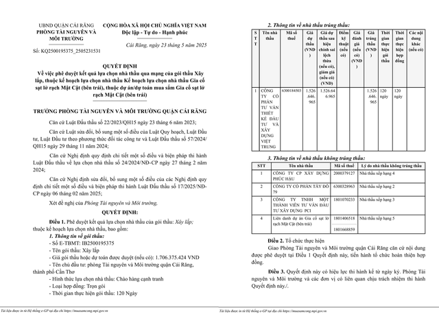 Một phần Quyết định số KQ2500195375_2505231531. Nguồn MSC. qdinh-viettrung-1.png