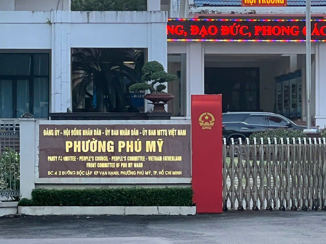 Trụ sở UBND phường Phú Mỹ, TP HCM mới. Ảnh FB UBND phường. ubnd-phuongphumy-1.jpg