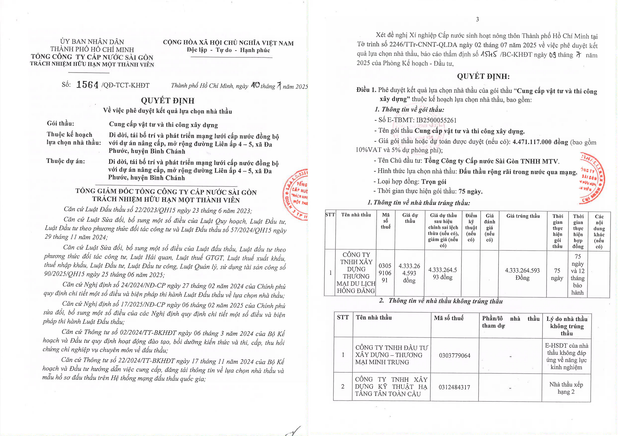Trích một phần Quyết định số 1564/QĐ-TCT-KHĐT. Nguồn MSC. qdinh-1264-1.png